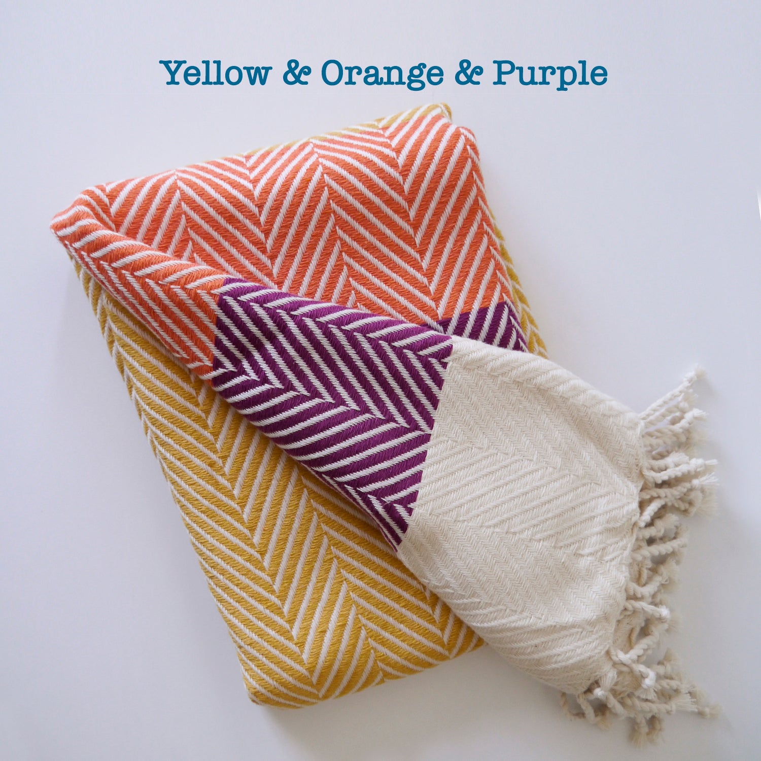 HERRINGBONE  Personalised Handwoven Cotton Throw Blanket