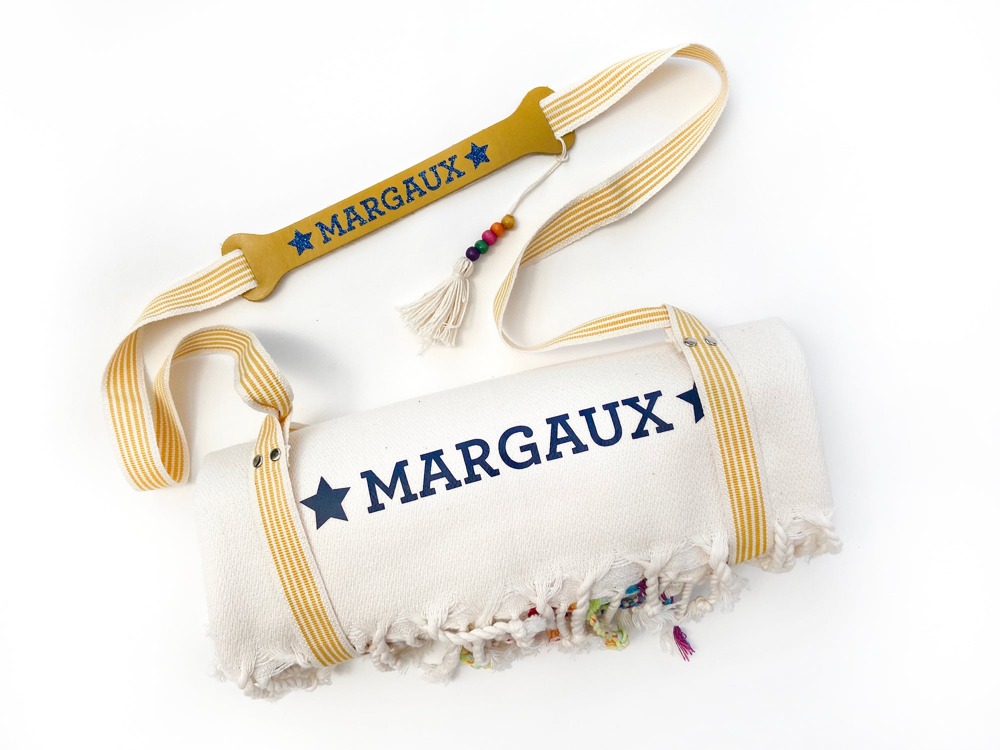 Cotton Carrier Strap with Leather Holder