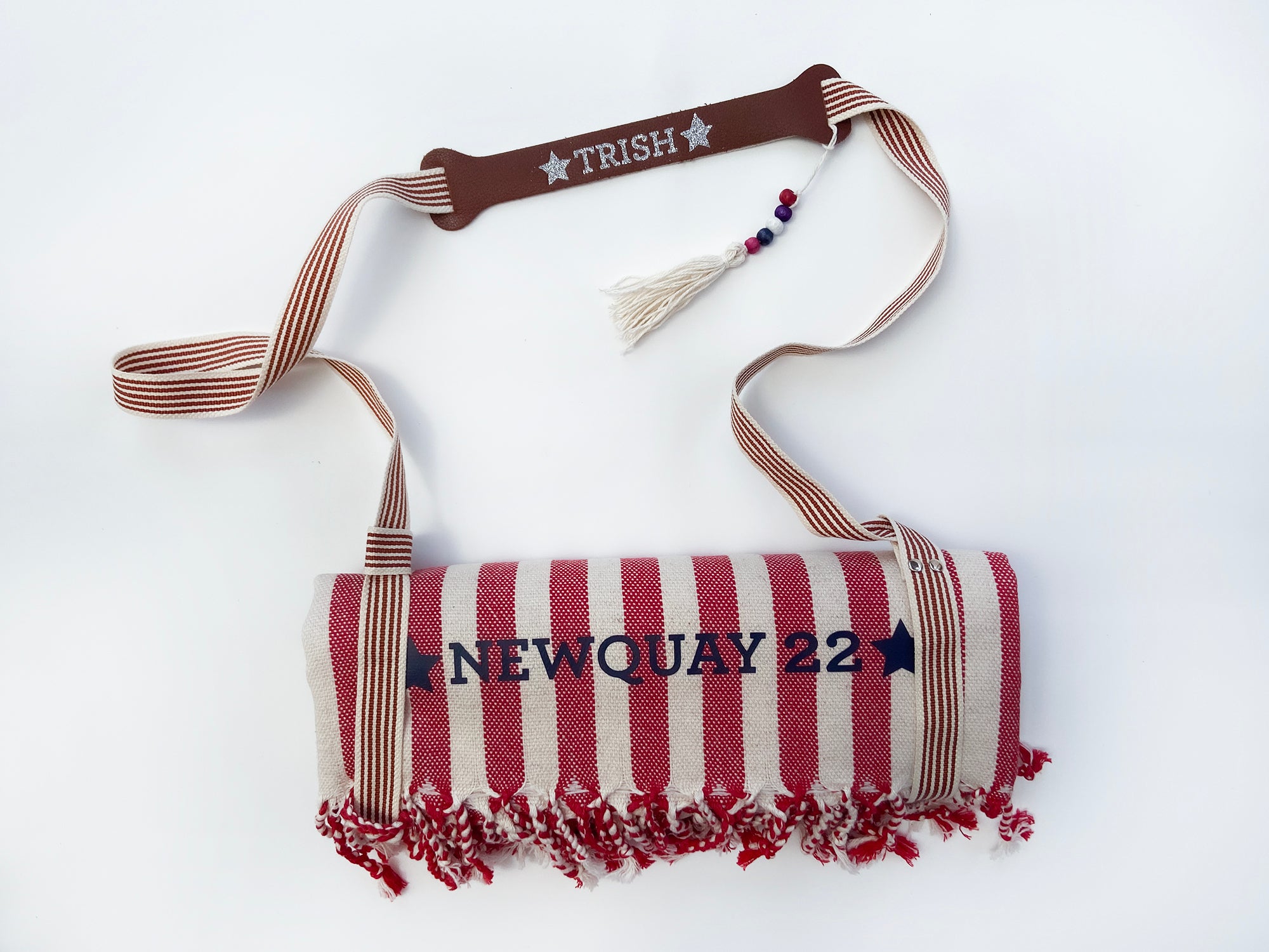 Cotton Carrier Strap with Leather Holder