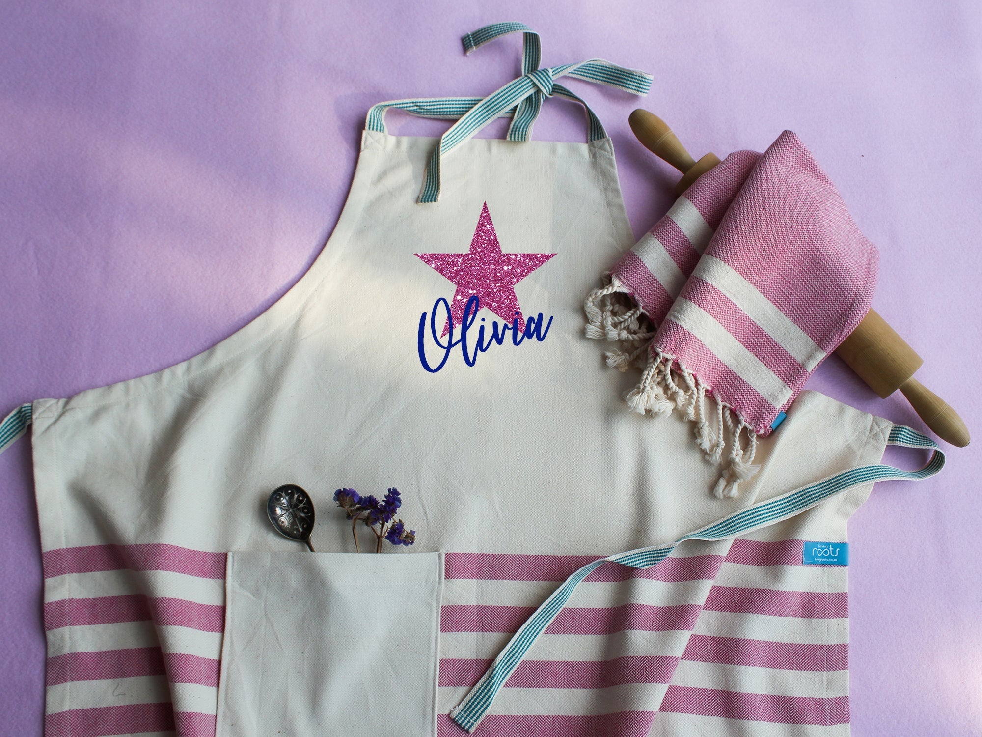 NATURE Personalised Apron and tea towels