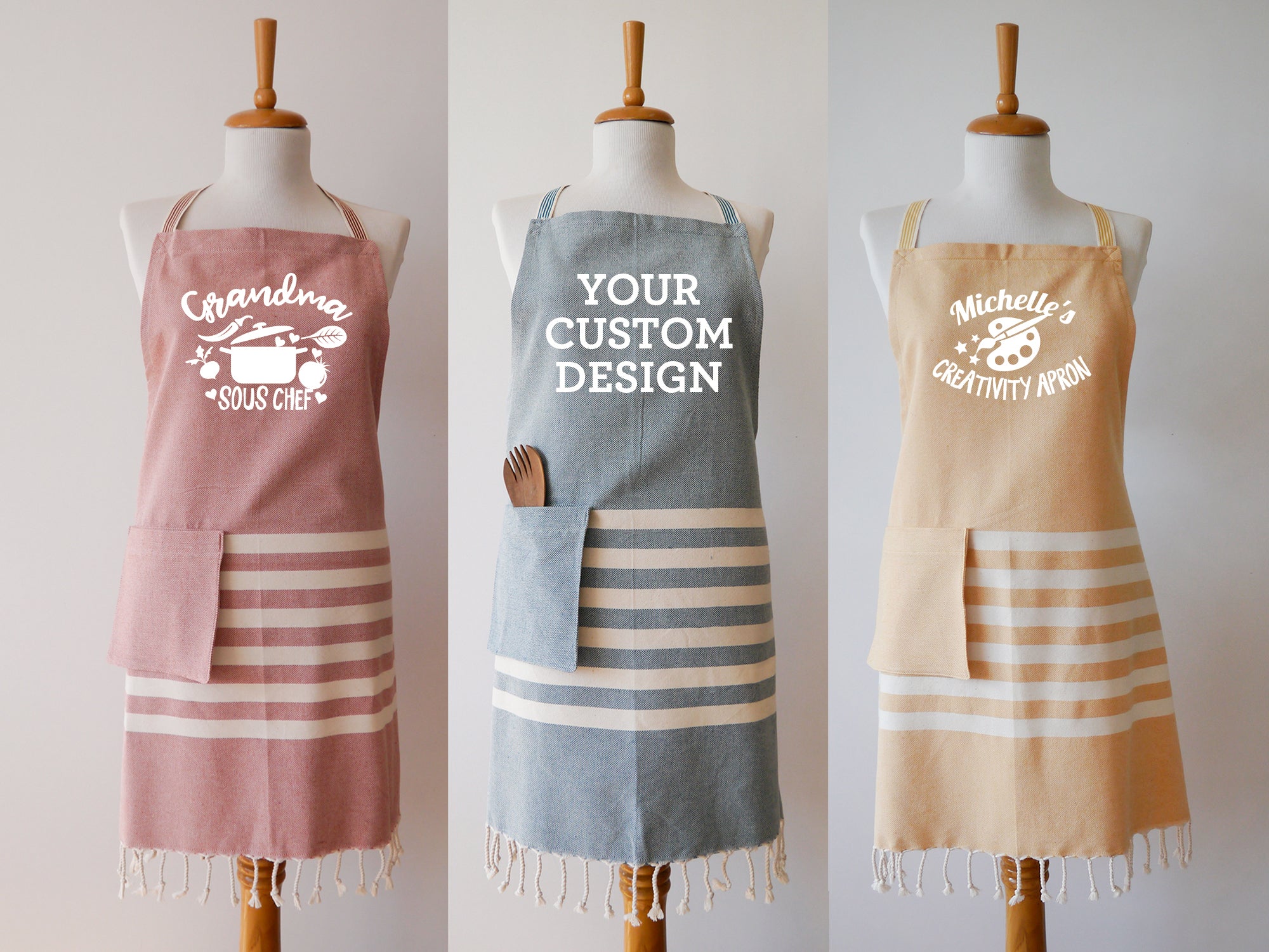 NATURE Personalised Apron and tea towels