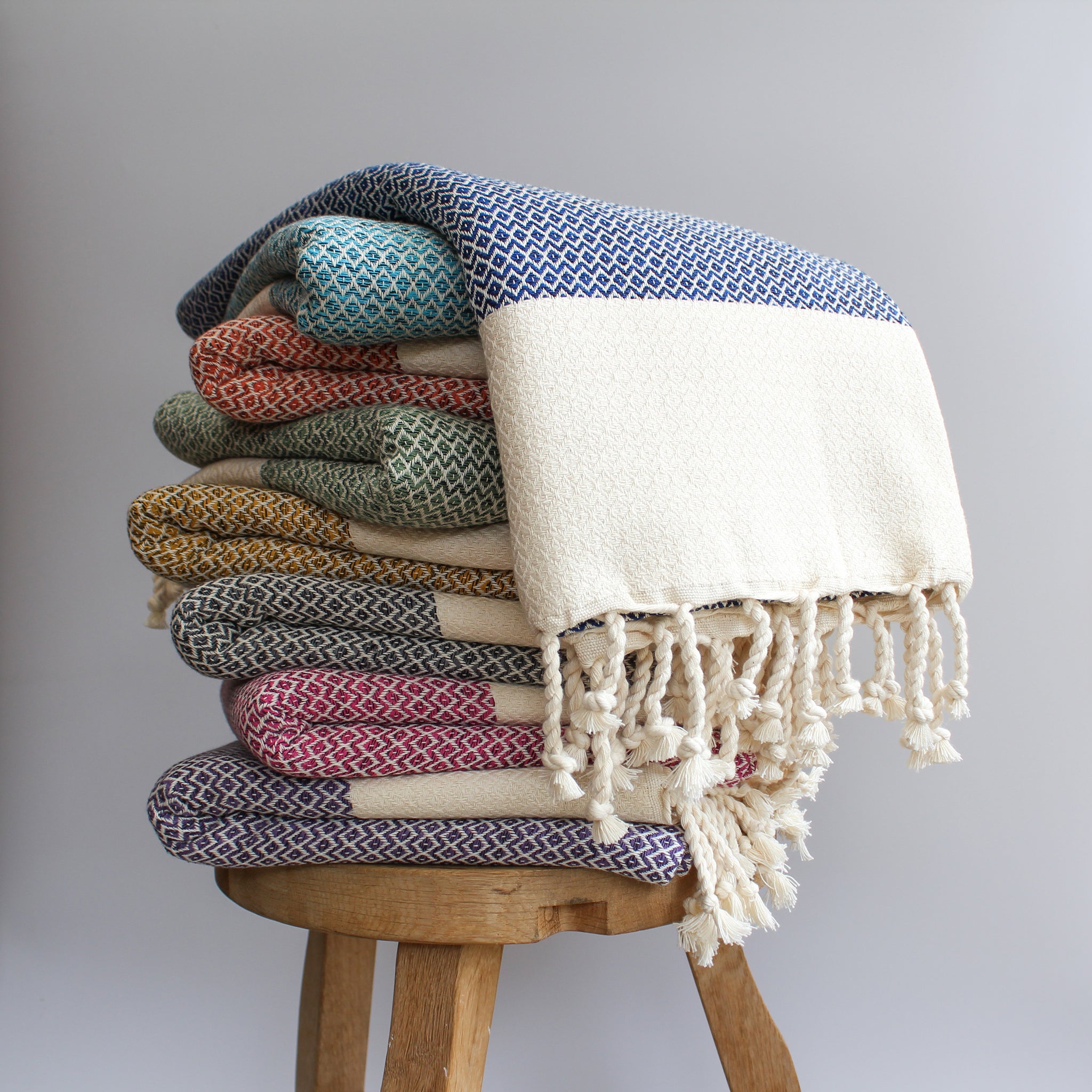 DIAMOND Personalised Handwoven Cotton Throw Blanket
