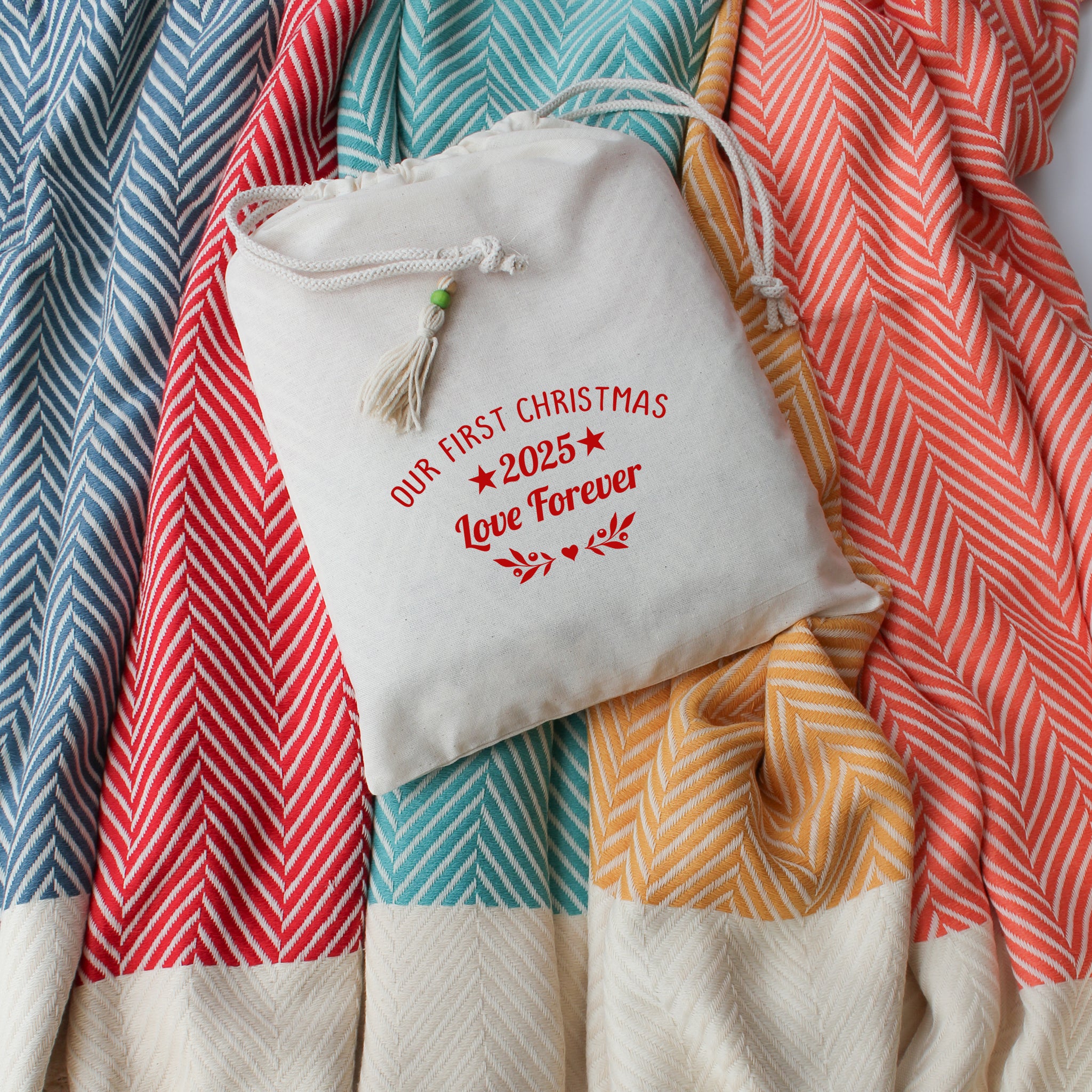 Personalised Handwoven Cotton Throw Blanket