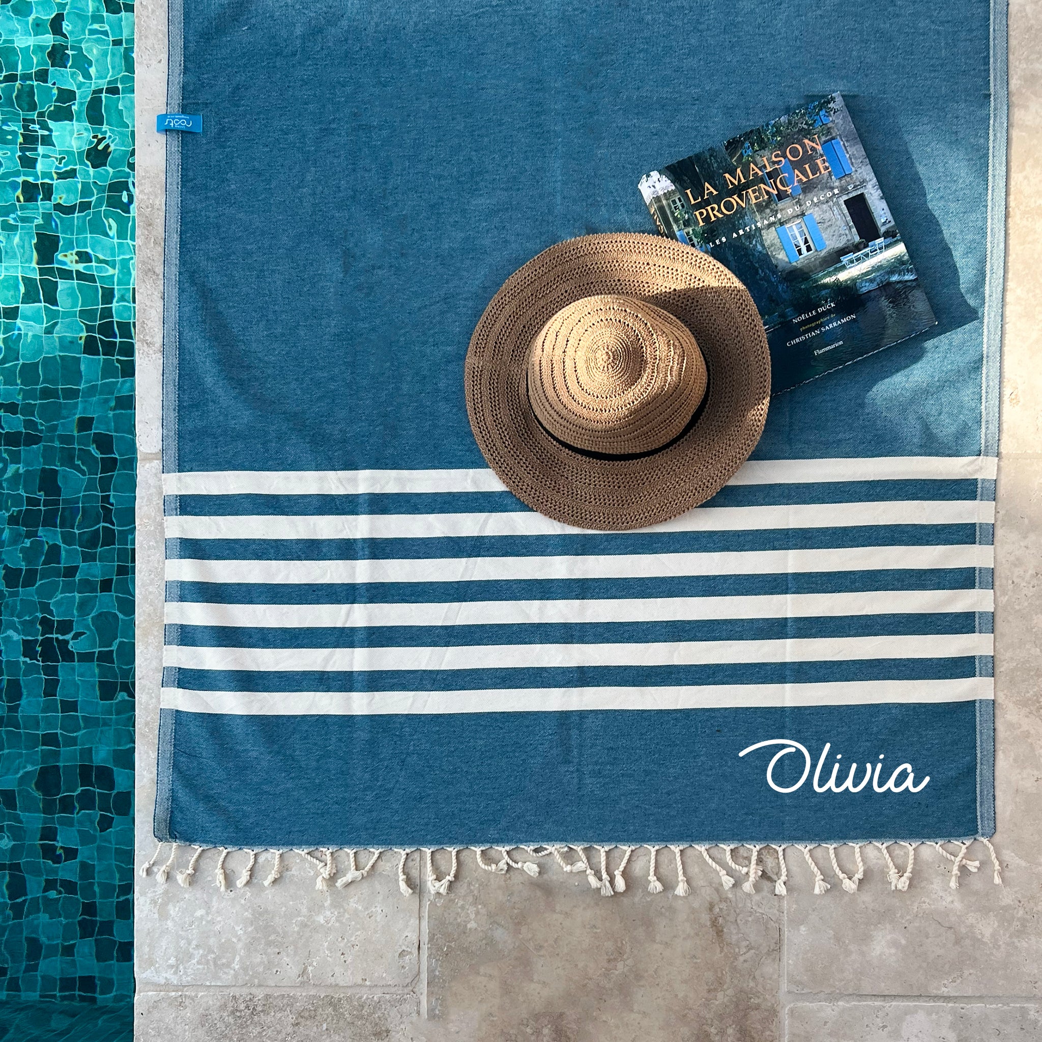 TURQUOISE Beach Towel and carrier strap
