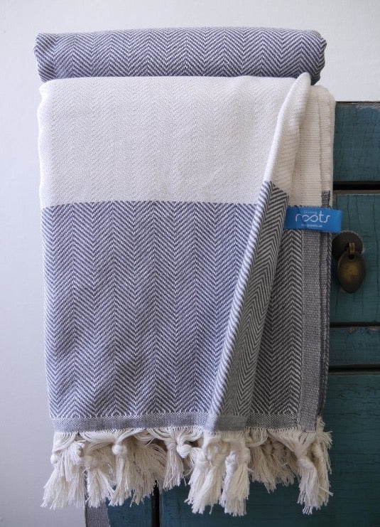 HERRINGBONE Blanket - livingroots uk