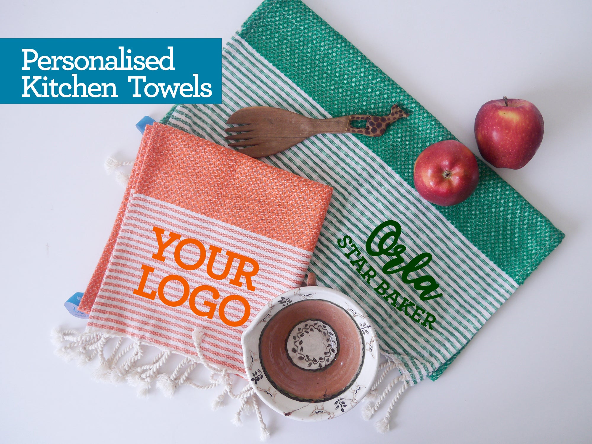 HAPPY Personalised Tea Towels