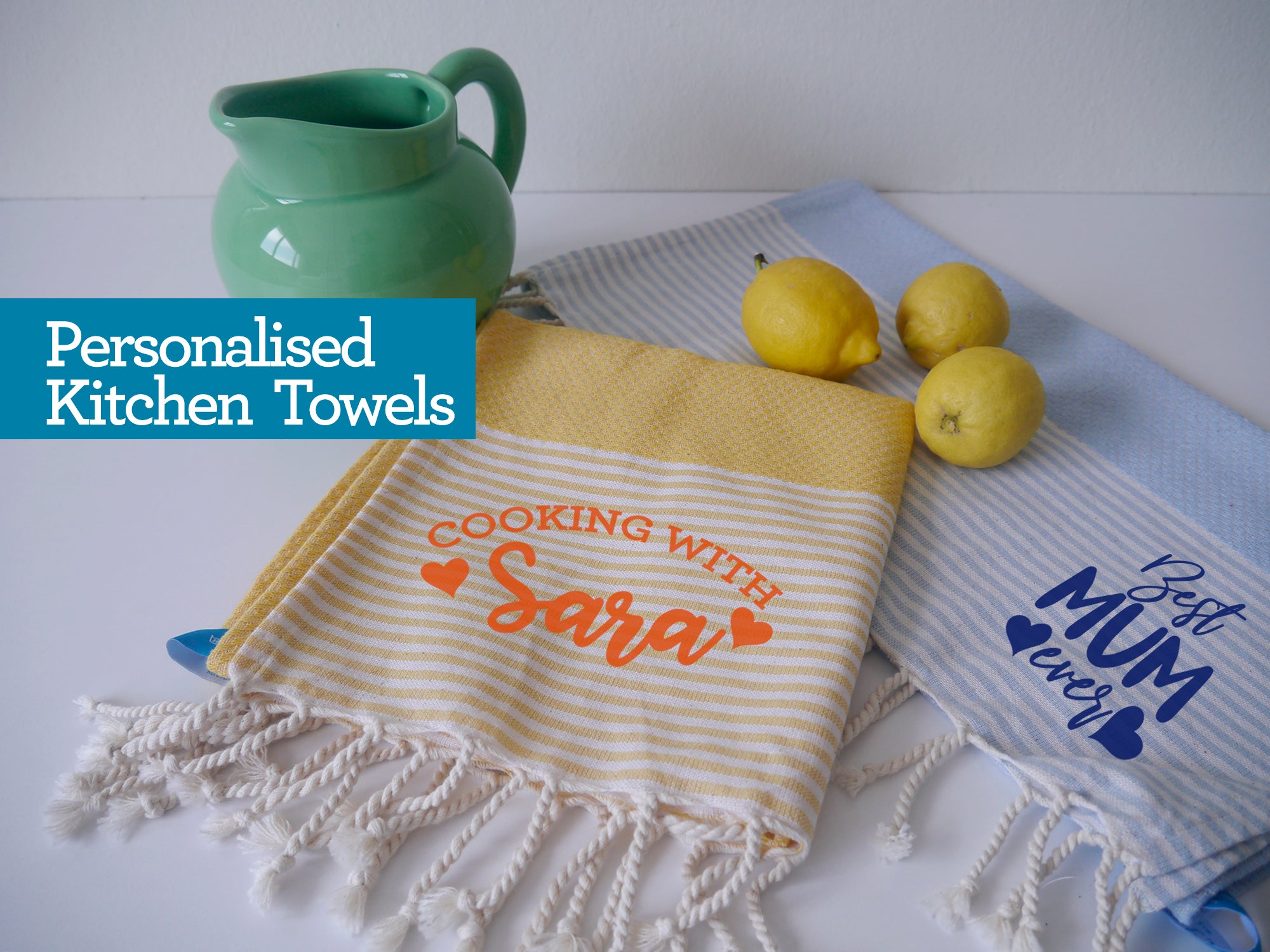 HAPPY Personalised Tea Towels
