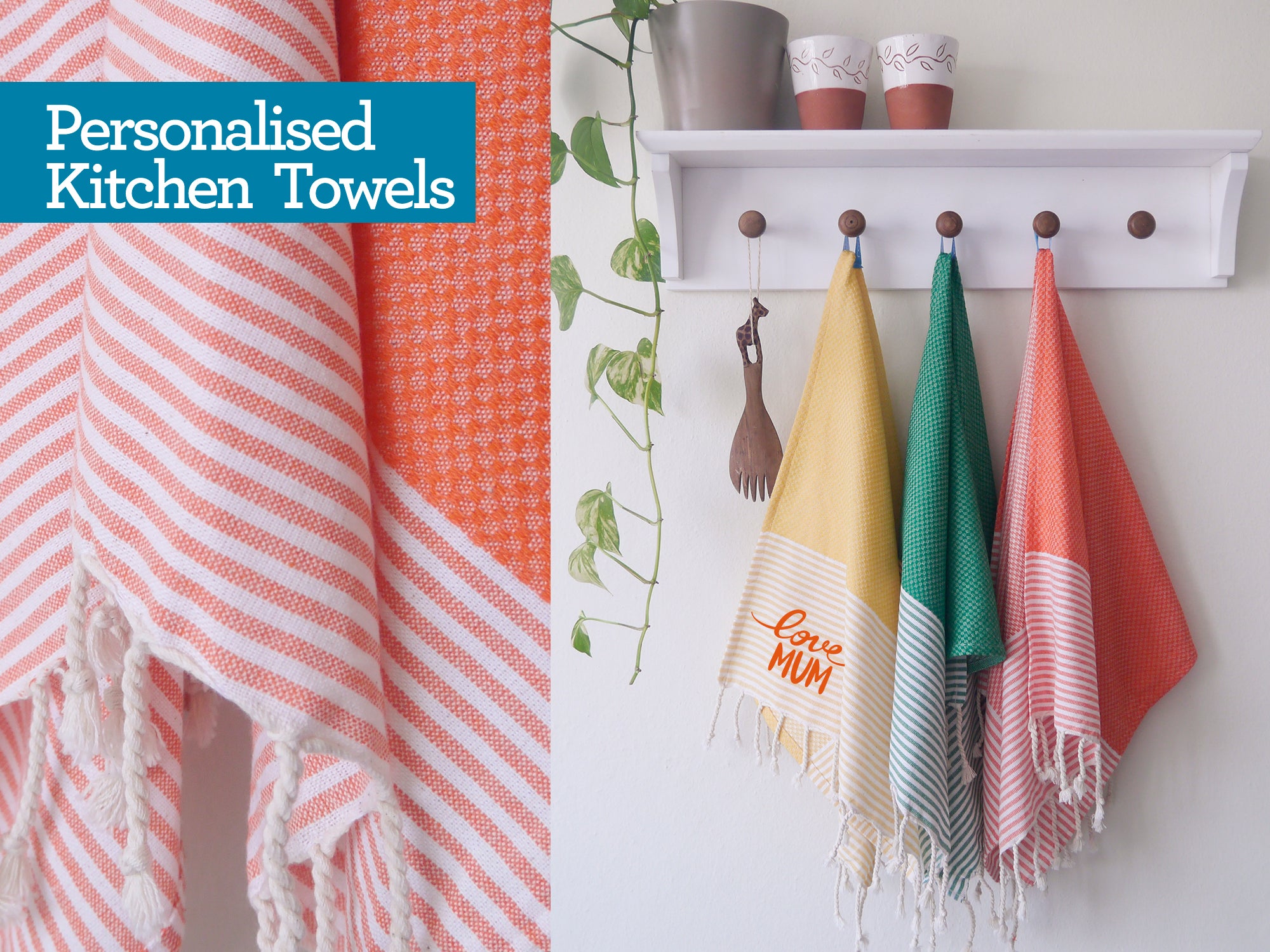 HAPPY Personalised Tea Towels
