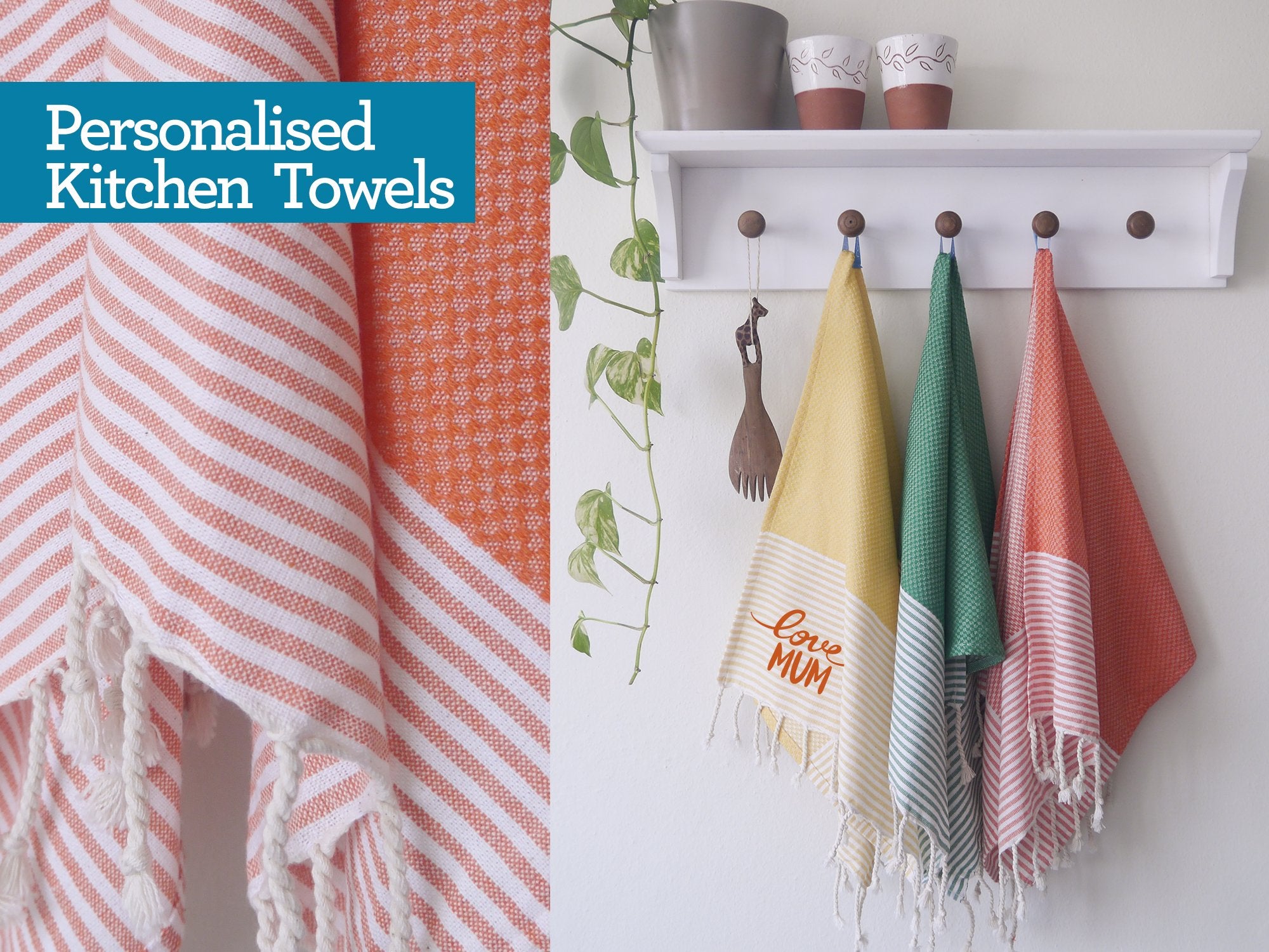 HAPPY Personalised Tea Towels