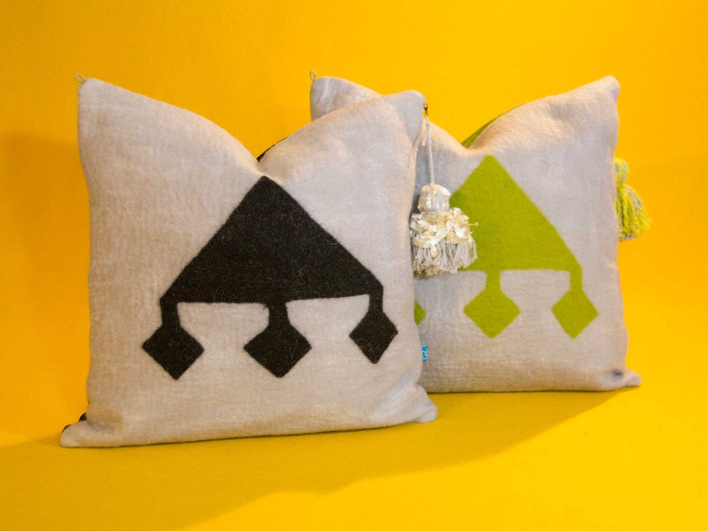 HAIR BAND - Wool felted Cushion Cover - livingroots uk