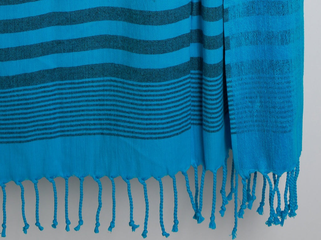 PACIFIC Pink & Blue Beach and Bath Towel & Peshtemal - livingroots uk