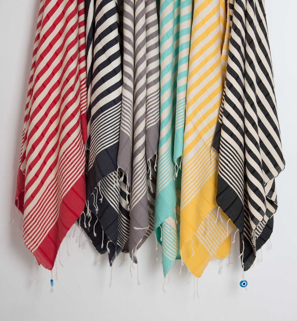 Colour Striped Beach & Bath towel - livingroots uk