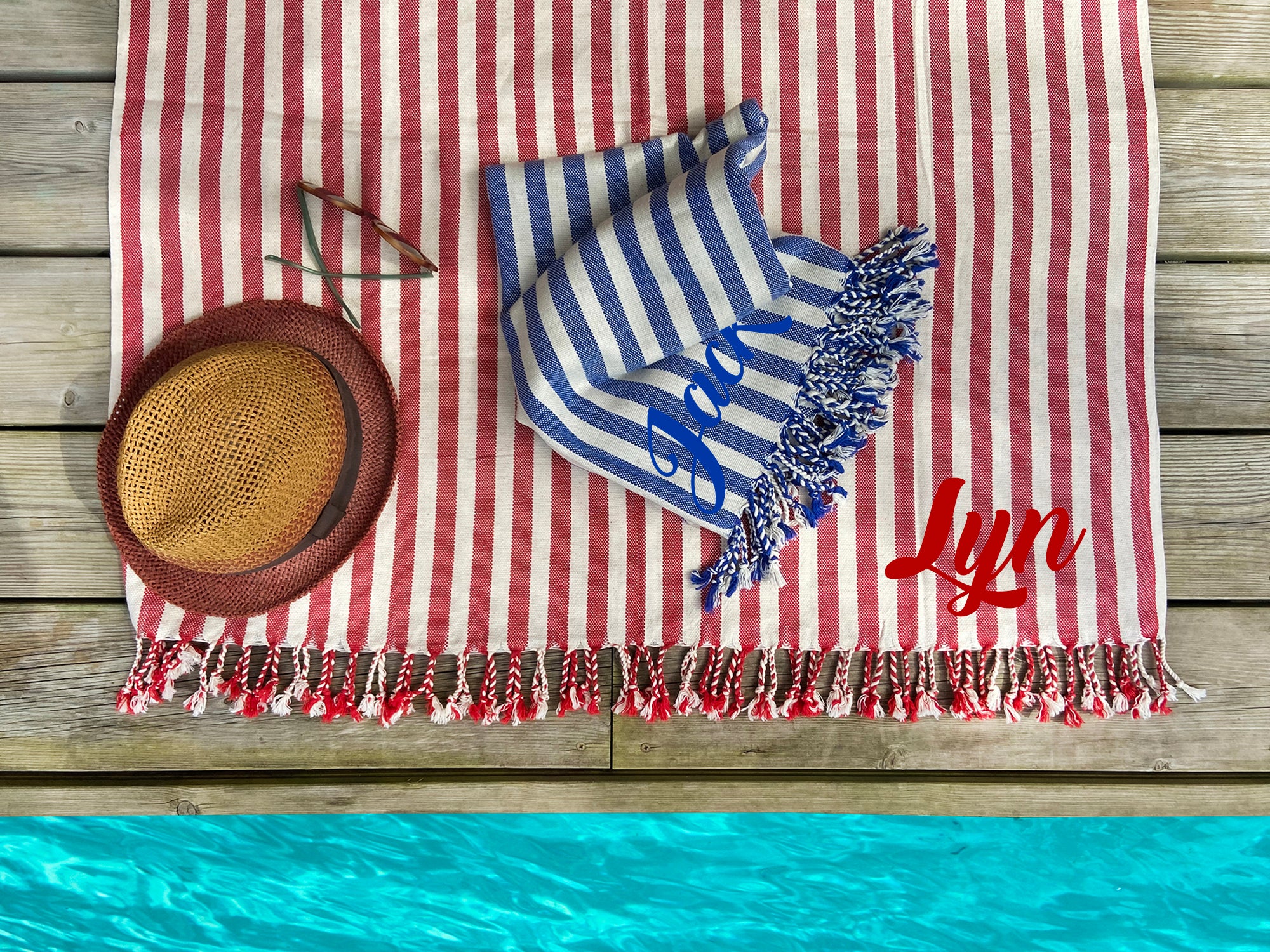 Hand woven Towel, Carrier Strap