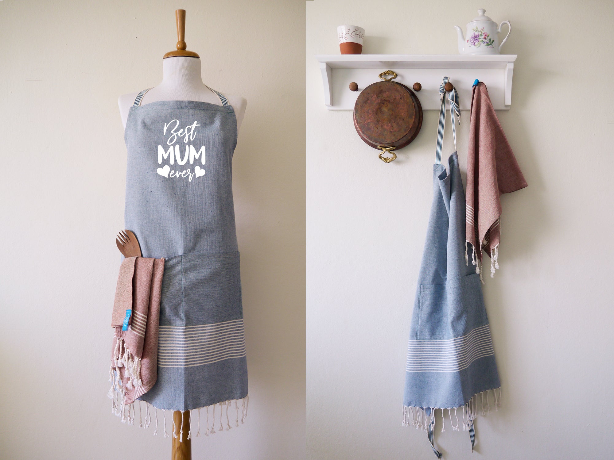 Custom Name Logo Printed Apron, tea towel