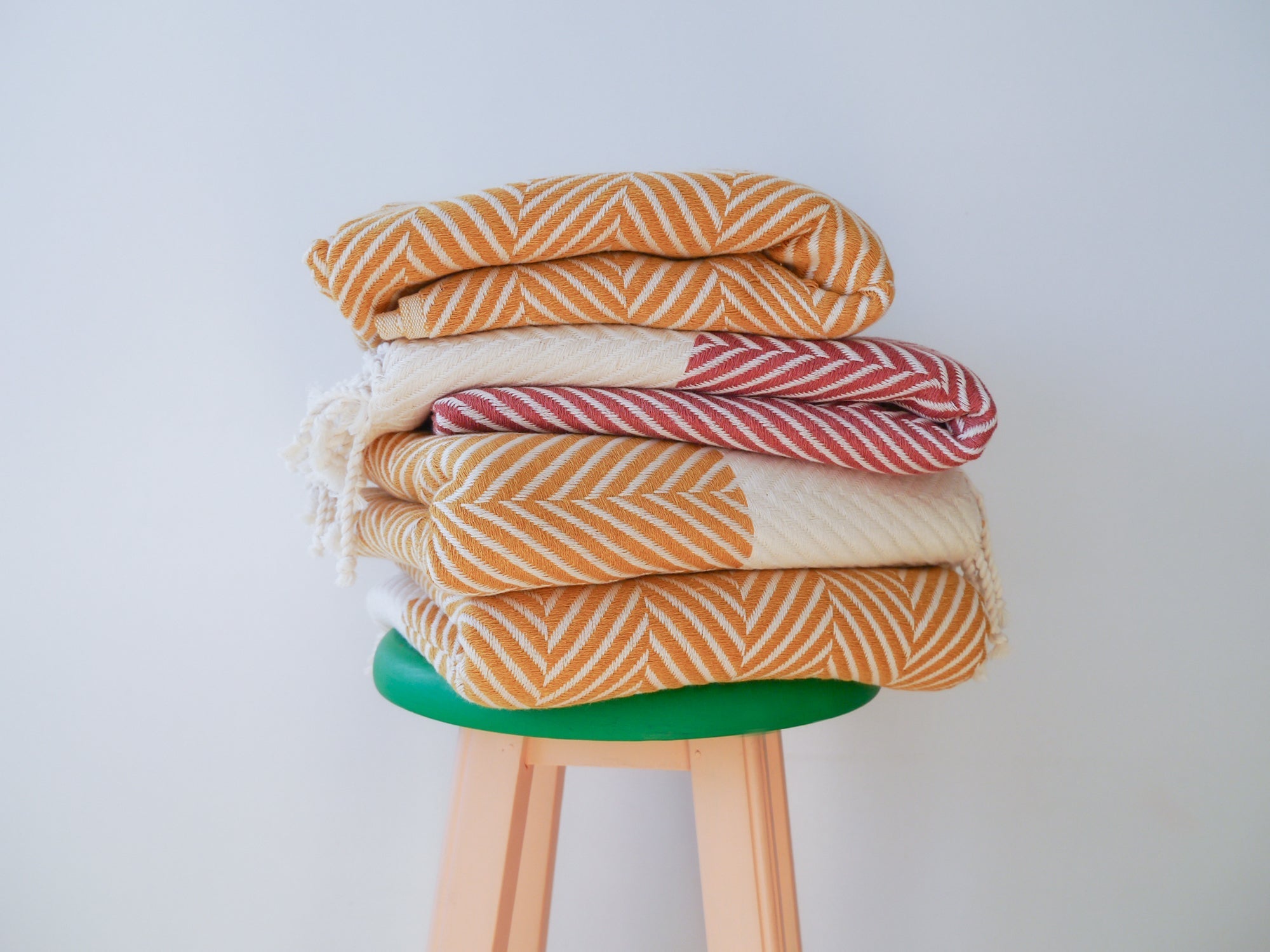 Copy of HERRINGBONE  Personalised Handwoven Cotton Throw Blanket