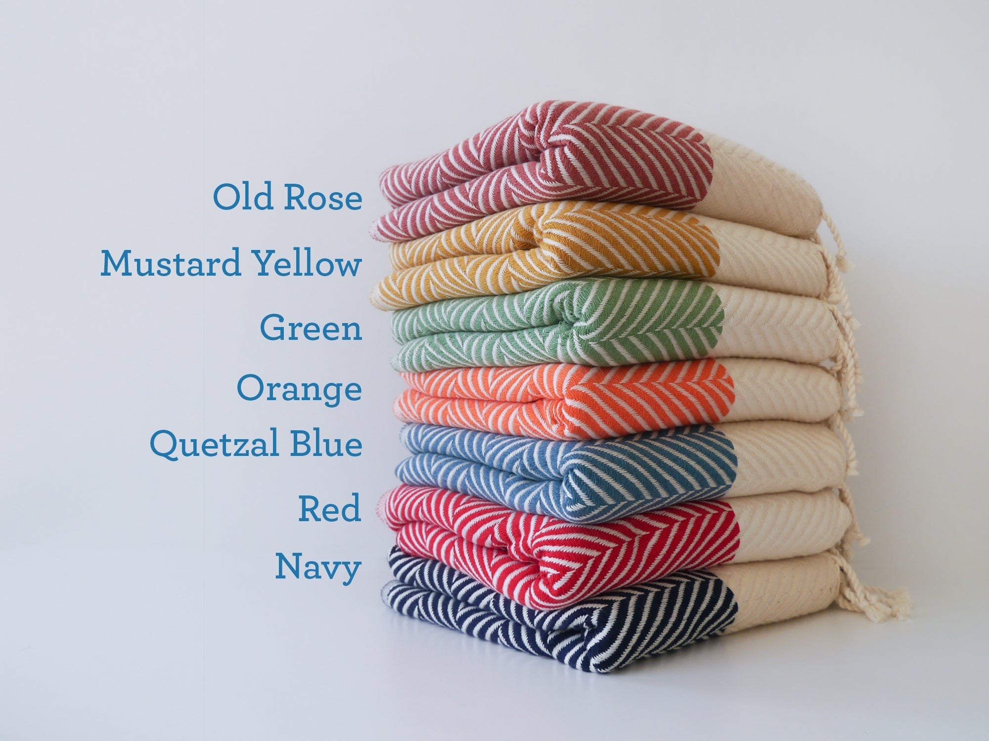 Copy of HERRINGBONE  Personalised Handwoven Cotton Throw Blanket