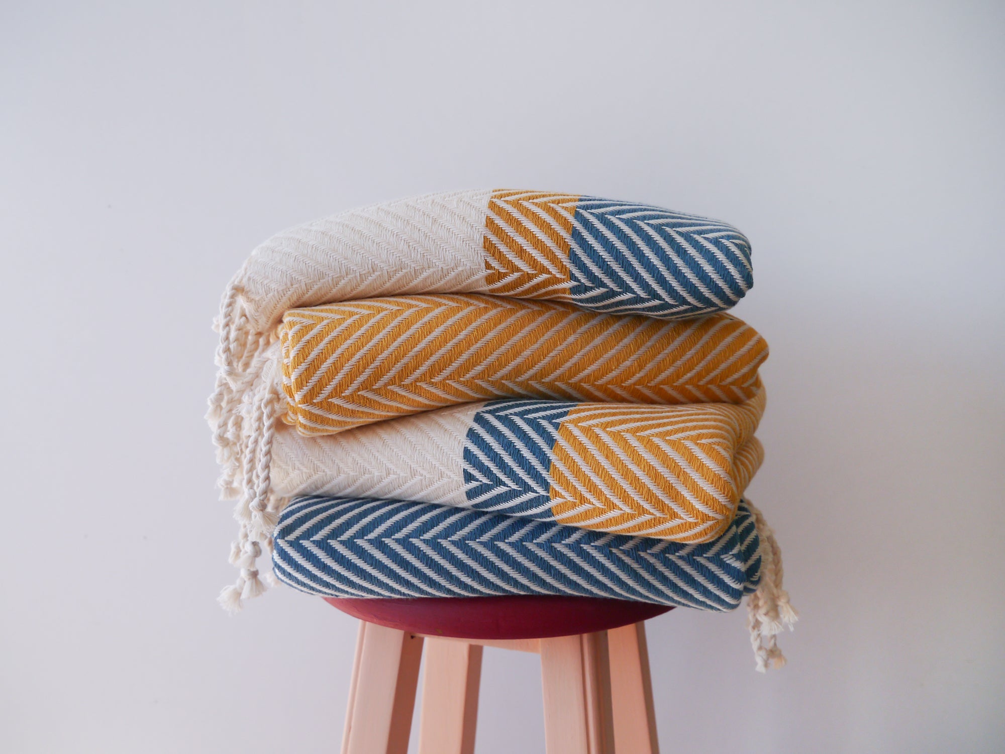 HERRINGBONE  Personalised Handwoven Cotton Throw