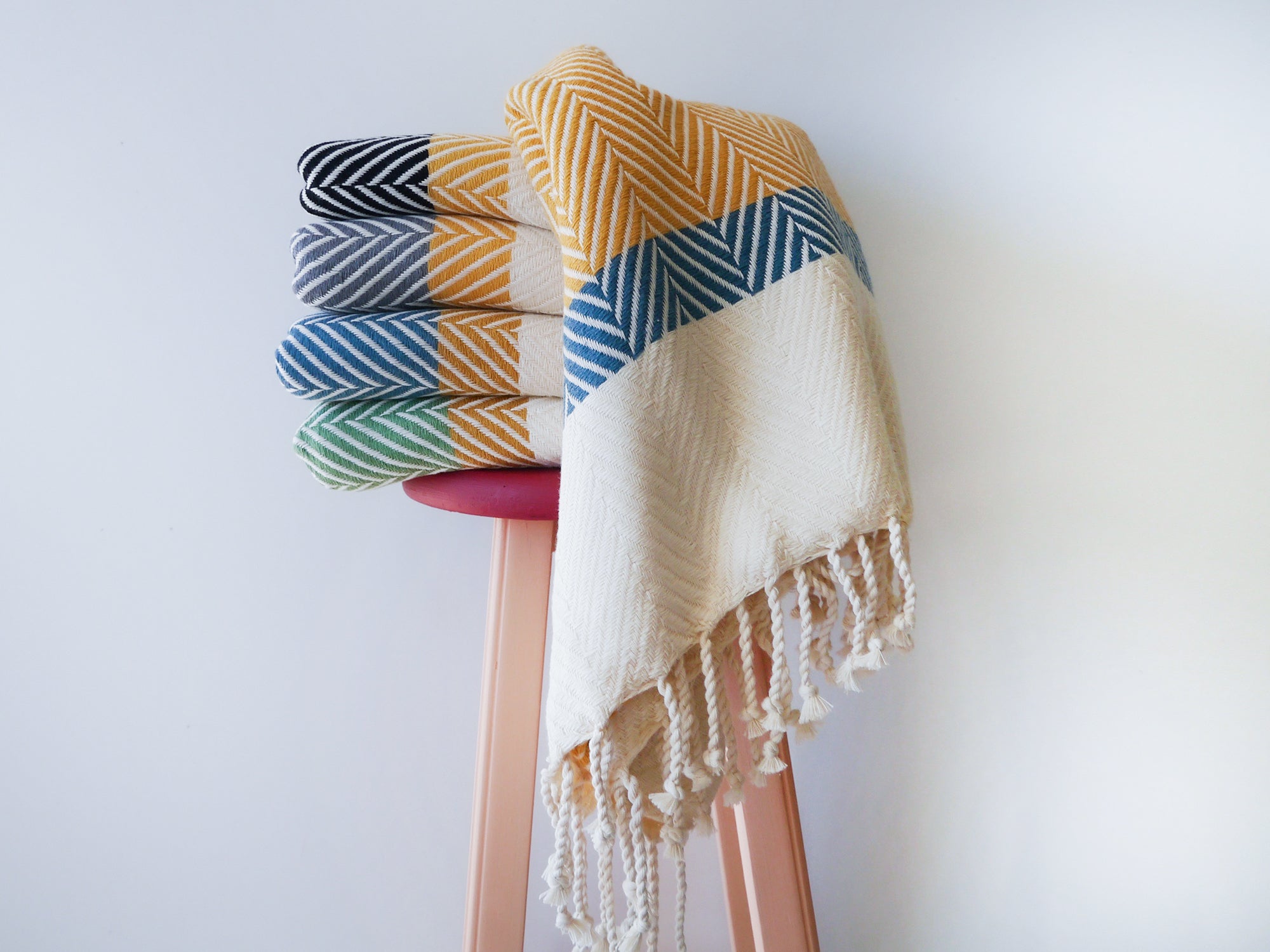 HERRINGBONE  Personalised Handwoven Cotton Throw