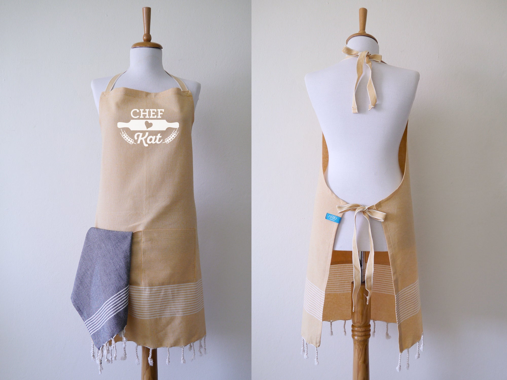 Custom Name Logo Printed Apron, tea towel