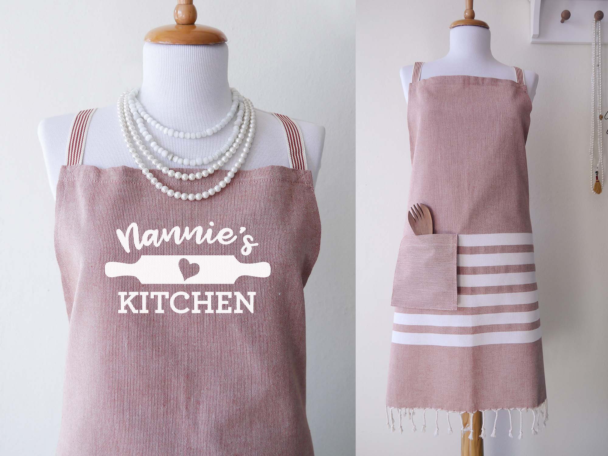 Custom Name Logo Printed Apron, tea towel