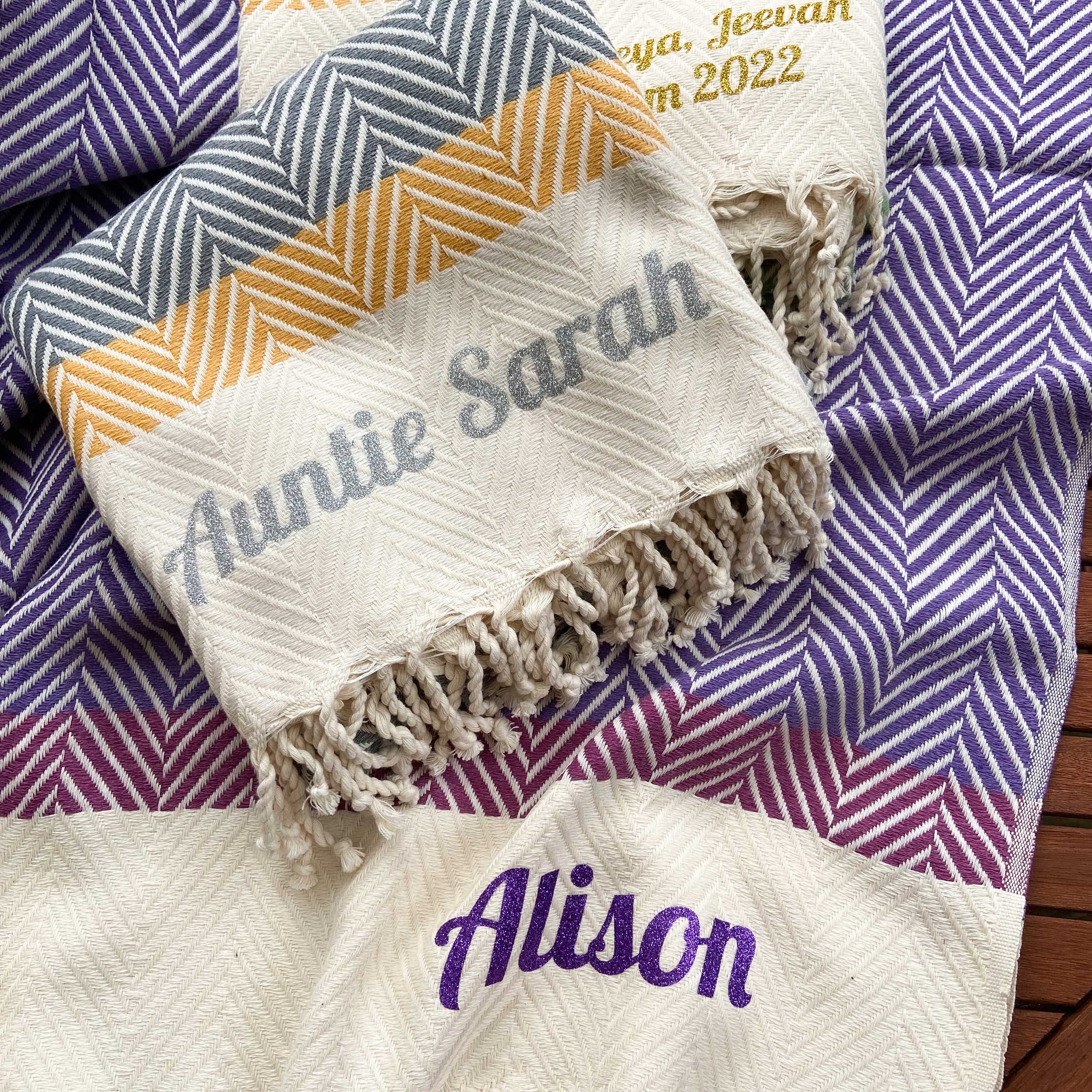 HERRINGBONE  Personalised Handwoven Cotton Throw