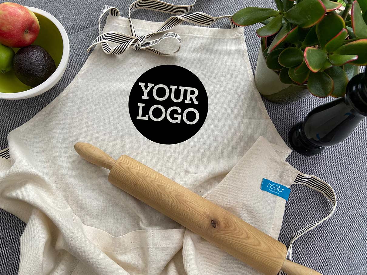 Custom Name Logo Printed Apron, tea towel