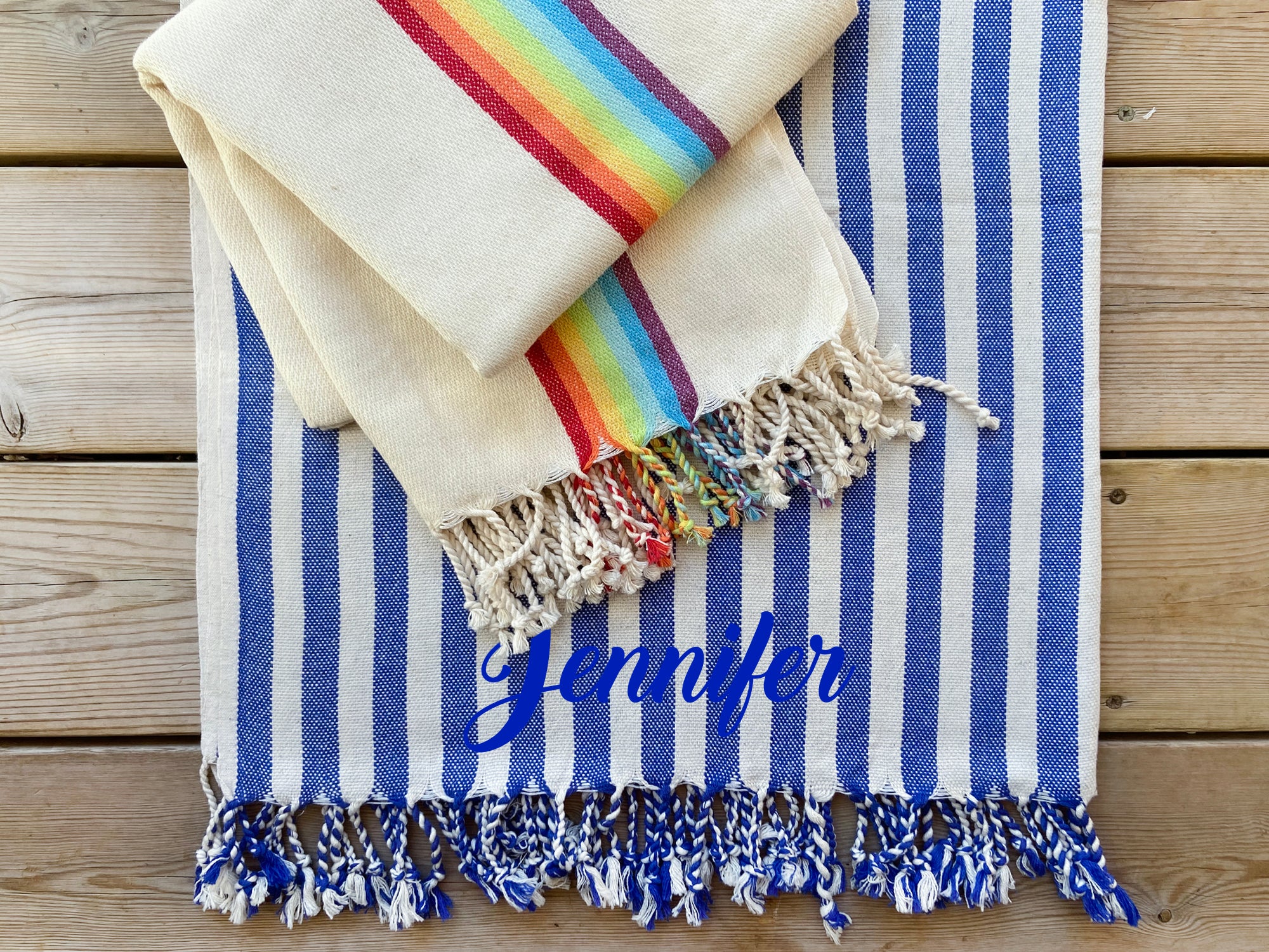 Hand woven Towel, Carrier Strap